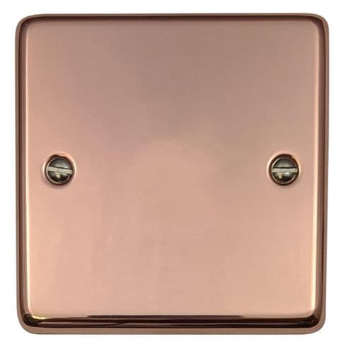 G&H CBC31 Standard Plate Bright Copper 1 Gang Single Blank Plate