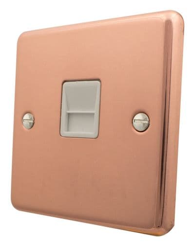 G&H CBC33W Standard Plate Bright Copper 1 Gang Master BT Telephone Socket