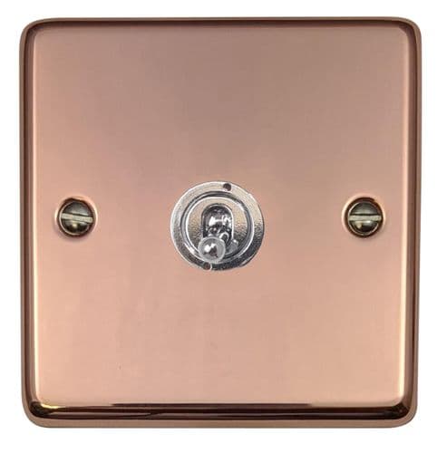 G&H CBC381-PC Standard Plate Bright Copper 1 Gang 1 or 2 Way Toggle Light Switch