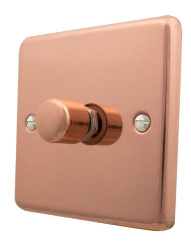 G&H CBC521 Standard Plate Bright Copper 1 Gang 1 or 2 Way LED Dimmer Switch