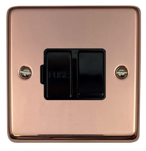 G&H CBC57B Standard Plate Bright Copper 1 Gang Fused Spur 13A Switched
