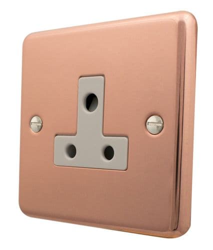 G&H CBC59W Standard Plate Bright Copper 1 Gang Single 5 Amp Plug Socket