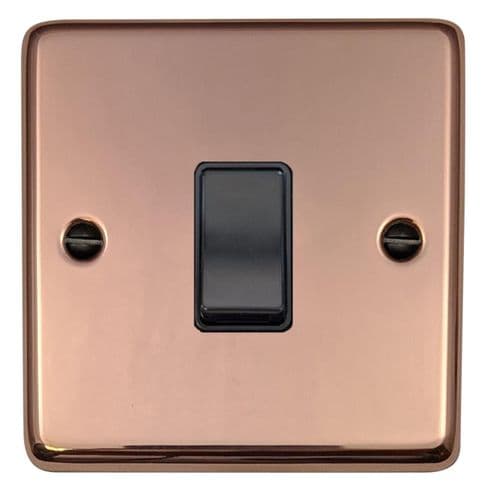 G&H CBC5B Standard Plate Bright Copper 1 Gang Intermediate Rocker Light Switch