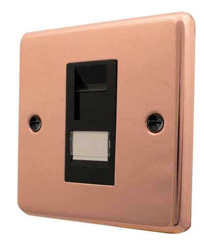 G&H CBC61B Standard Plate Bright Copper 1 Gang RJ45 Socket