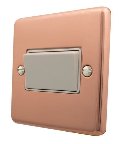 G&H CBC69W Standard Plate Bright Copper 1 Gang Triple Pole 10A Fan Isolator Switch