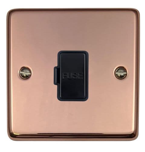 G&H CBC90B Standard Plate Bright Copper 1 Gang Fused Spur 13A Unswitched