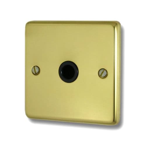 G&H CBUL79B Standard Plate Unlacquered Polished Brass 1 Gang Flex Outlet Plate
