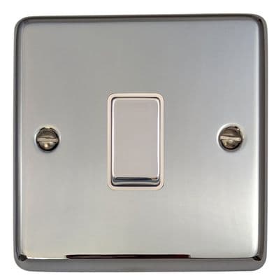 G&H CC205 Standard Plate Polished Chrome 1 Gang Intermediate Rocker Light Switch