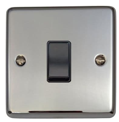 G&H CC5B Standard Plate Polished Chrome 1 Gang Intermediate Rocker Light Switch
