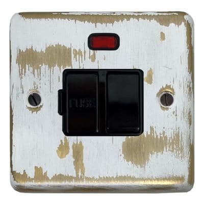 G&H CDB27B Standard Plate Dover Bronze 1 Gang Fused Spur 13A Switched & Neon