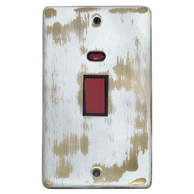 G&H CDB28B Standard Plate Dover Bronze 45 Amp DP Cooker Switch & Neon Vertical Plate