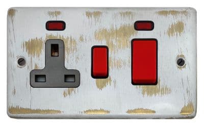 G&H CDB29B Standard Plate Dover Bronze 45 Amp DP Cooker Switch & 13A Switched Socket