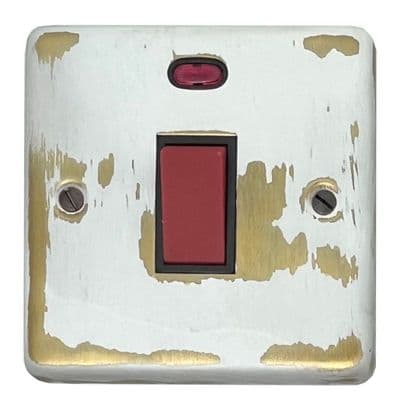 G&H CDB46B Standard Plate Dover Bronze 45 Amp DP Cooker Switch & Neon Single Plate