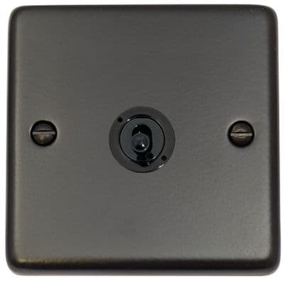 G&H CFB381-FBK Standard Plate Matt Black 1 Gang 1 or 2 Way Toggle Light Switch