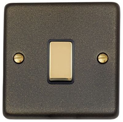 G&H CG305-PB Standard Plate Graphite 1 Gang Intermediate Rocker Light Switch