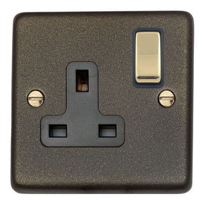 G&H CG309-PB Standard Plate Graphite 1 Gang Single 13A Switched Plug Socket