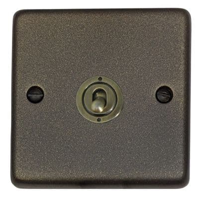 G&H CG381-AB Standard Plate Graphite 1 Gang 1 or 2 Way Toggle Light Switch