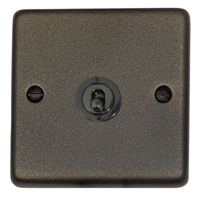 G&H CG381-BN Standard Plate Graphite 1 Gang 2 Way Toggle Light Switch