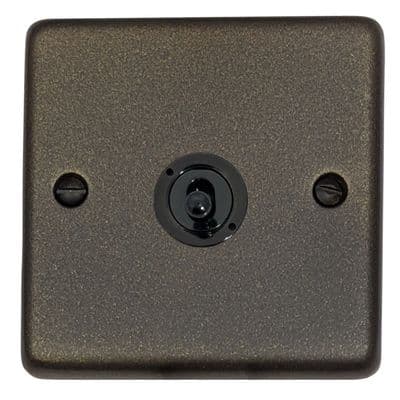 G&H CG381-FBK Standard Plate Graphite 1 Gang 1 or 2 Way Toggle Light Switch