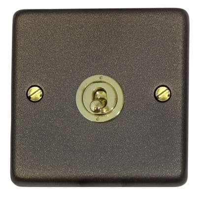 G&H CG381-PB Standard Plate Graphite 1 Gang 1 or 2 Way Toggle Light Switch