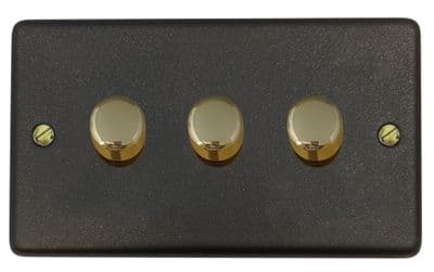 G&H CG523-PB Standard Plate Graphite 3 Gang 1 or 2 Way LED Dimmer Switch