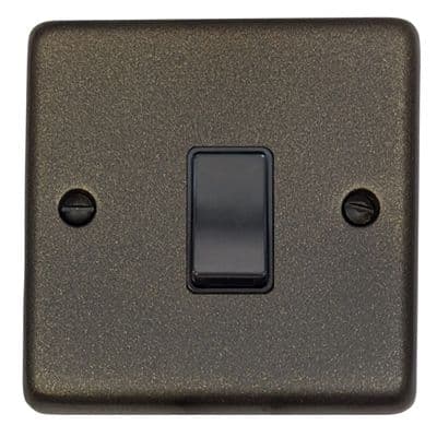 G&H CG5B Standard Plate Graphite 1 Gang Intermediate Rocker Light Switch
