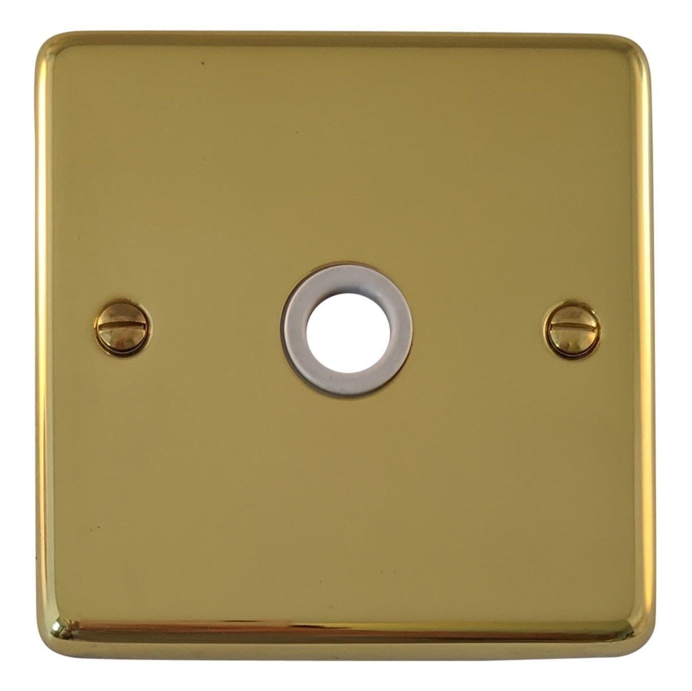G&H CHX79W Standard Plate Brass Hand Waxed 1 Gang Flex Outlet Plate