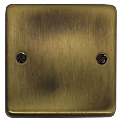 G&H CLAB31 Standard Plate Light Antique Brass 1 Gang Single Blank Plate