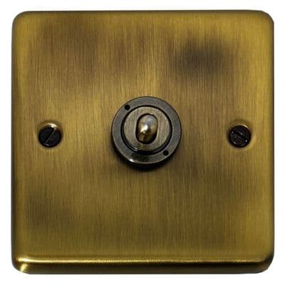 G&H CLAB385-AB Standard Plate Light Antique Brass 1 Gang Intermediate Toggle Light Switch