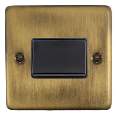 G&H CLAB69B Standard Plate Light Antique Brass 1 Gang Triple Pole 10A Fan Isolator Switch