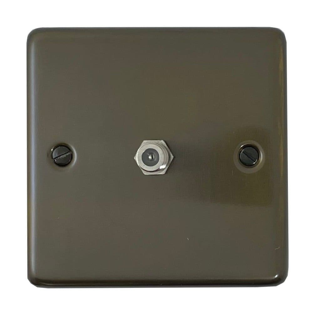 G&H CMBZ37 Standard Plate Medium Bronze 1 Gang Single Satellite Point ...