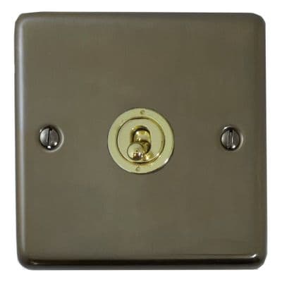 G&H CMBZ381-PB Standard Plate Medium Bronze 1 Gang 1 or 2 Way Toggle Light Switch