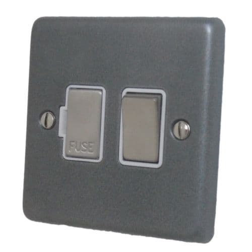 G&H CP257 Standard Plate Pewter 1 Gang Fused Spur 13A Switched