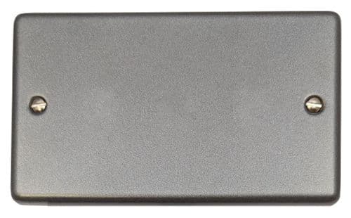 G&H CP32 Standard Plate Pewter 2 Gang Double Blank Plate