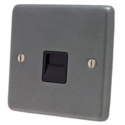 G&H CP34B Standard Plate Pewter 1 Gang Slave BT Telephone Socket