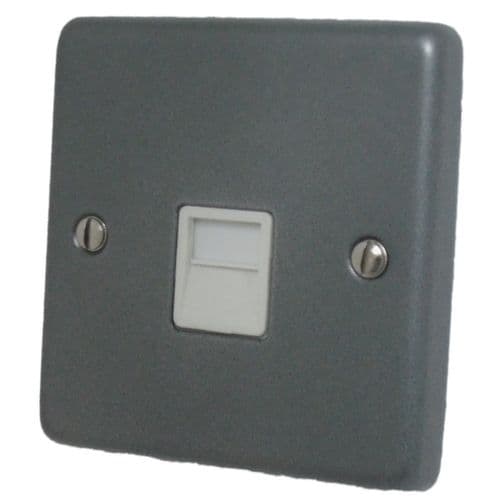 G&H CP34W Standard Plate Pewter 1 Gang Slave BT Telephone Socket
