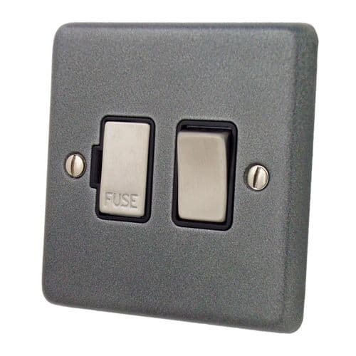 G&H CP357 Standard Plate Pewter 1 Gang Fused Spur 13A Switched