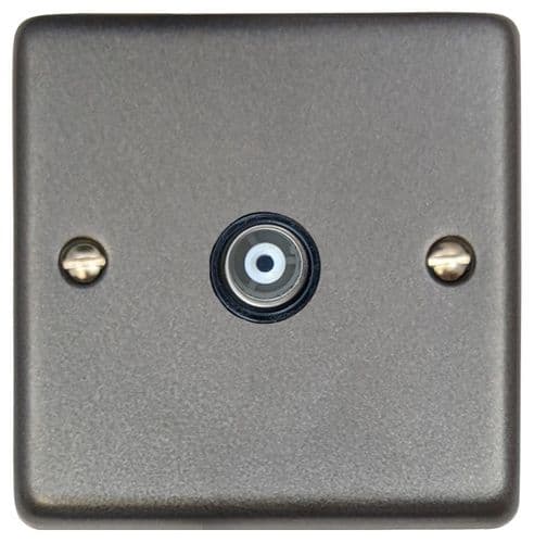 G&H CP35B Standard Plate Pewter 1 Gang TV Coax Socket Point