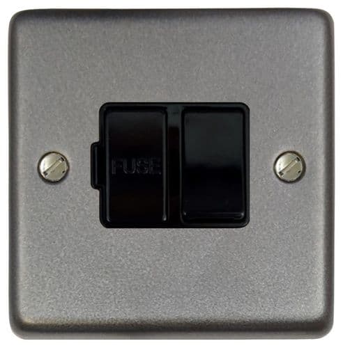 G&H CP57B Standard Plate Pewter 1 Gang Fused Spur 13A Switched