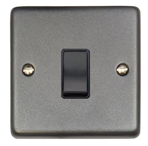 G&H CP5B Standard Plate Pewter 1 Gang Intermediate Rocker Light Switch