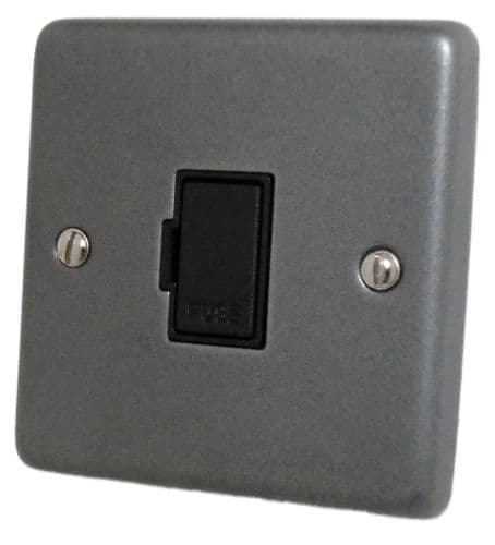 G&H CP90B Standard Plate Pewter 1 Gang Fused Spur 13A Unswitched