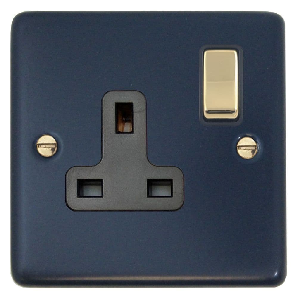 G&H CRB309-PB Standard Plate Blue 1 Gang Single 13A Switched Plug Socket