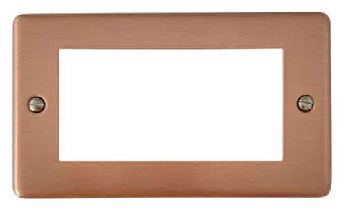 G&H CRG164 Standard Plate Rose Gold 2 Gang 4 Module Euro Plate
