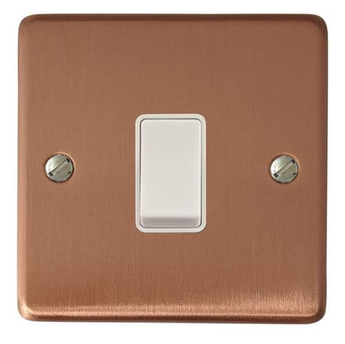 G&H CRG1W Standard Plate Rose Gold 1 Gang 1 or 2 Way Rocker Light Switch