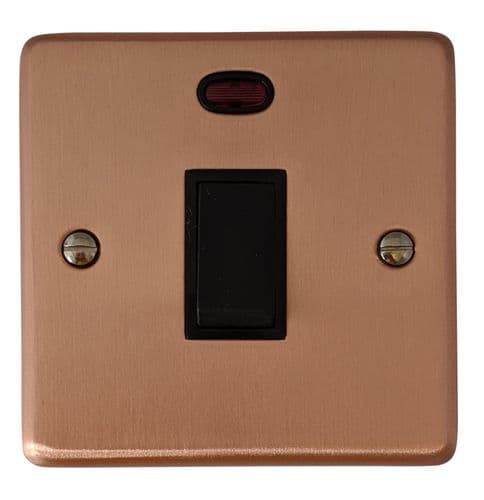 G&H CRG26B Standard Plate Rose Gold 1 Gang 20 Amp Double Pole Switch & Neon