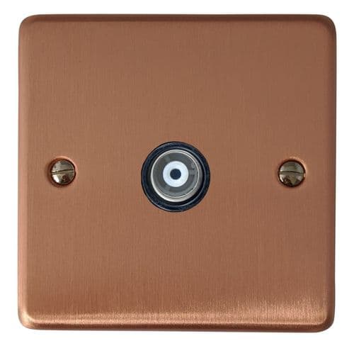 G&H CRG35B Standard Plate Rose Gold 1 Gang TV Coax Socket Point