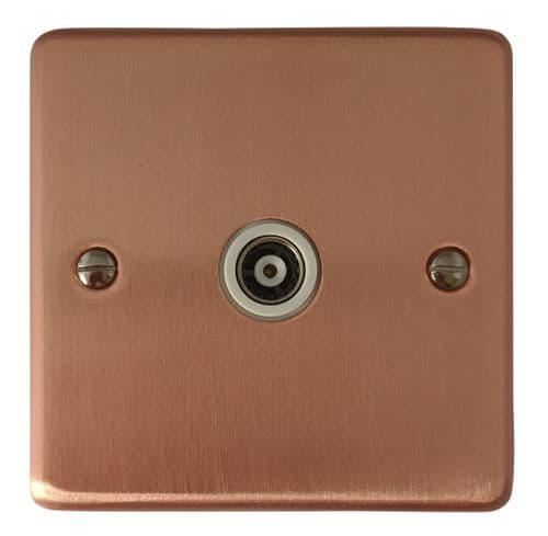G&H CRG35W Standard Plate Rose Gold 1 Gang TV Coax Socket Point