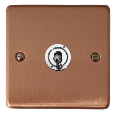 G&H CRG381-PC Standard Plate Rose Gold 1 Gang 1 or 2 Way Toggle Light Switch