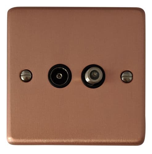 G&H CRG38B Standard Plate Rose Gold 1 Gang TV Coax & Satellite Socket Point