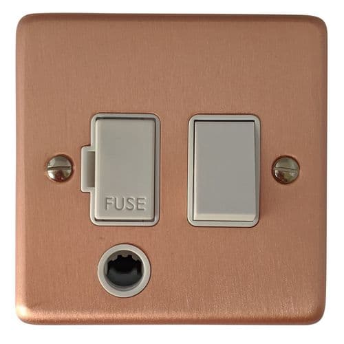G&H CRG56W Standard Plate Rose Gold 1 Gang Fused Spur 13A Switched & Flex Outlet